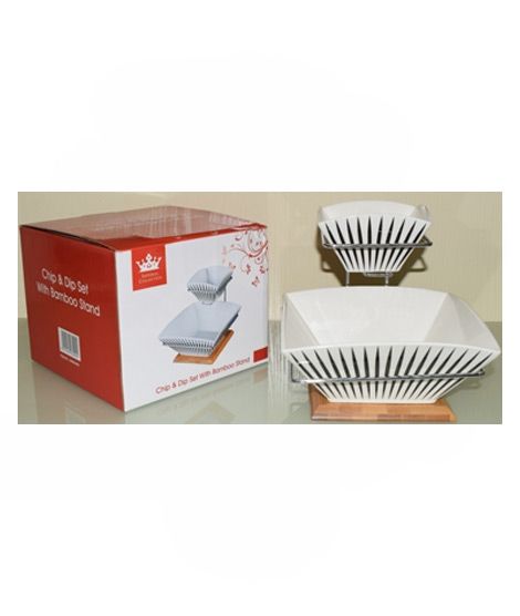 iShopping - Easy Shop Chip And Dip Serving Dish With Stand