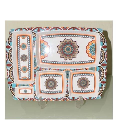 iShopping - Easy Shop Melamine 5 Partition Serving Tray