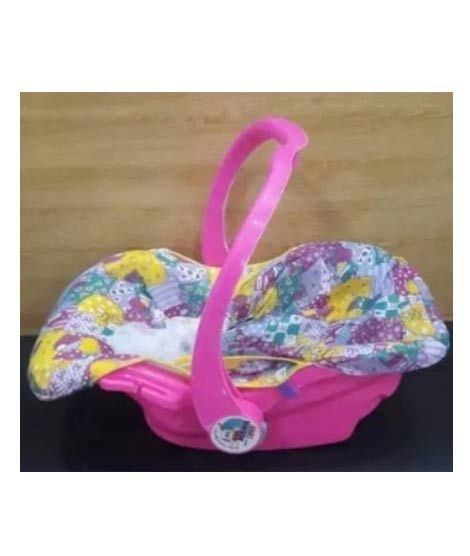 iShopping - Easy Shop Plastic Baby Carry Cot with Net Pink