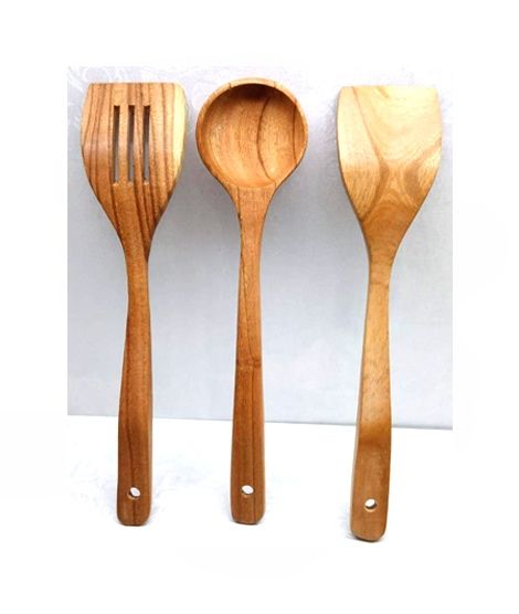 iShopping - Easy Shop Wooden Cooking Spoon Set - 3pcs