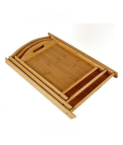 iShopping - Easy Shop Wooden Serving Tray Pack Of 3