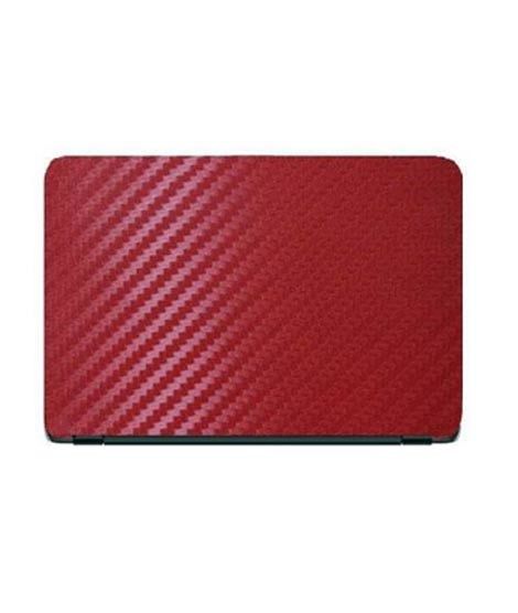 iShopping - Ferozi Traders Universal Carbon Fiber Texture Laptop Back Protector - Red