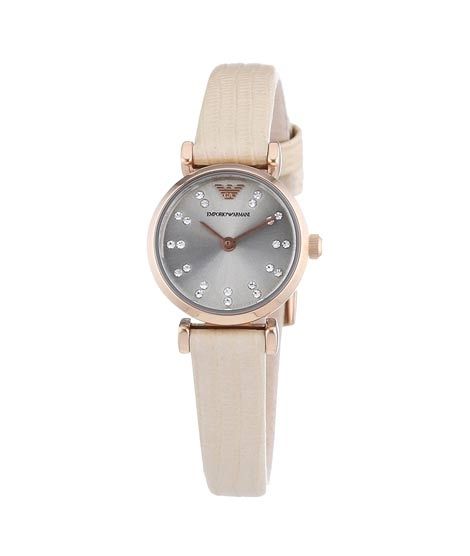 iShopping - Emporio Armani Leather Women's Watch Beige (AR1687)