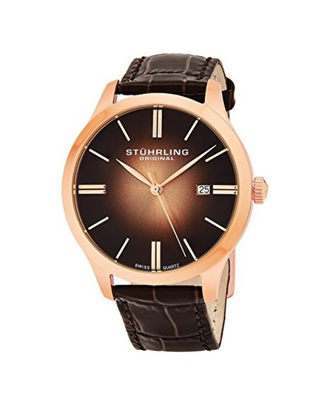 iShopping - Stuhrling Original Cuvette II Men's Watch Brown (490.3345K14)