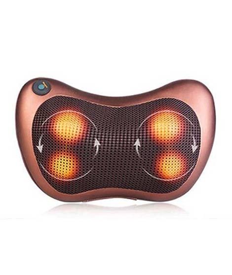 iShopping - Ferozi Traders PU Leather Electric Neck Massager Pillow - Brown