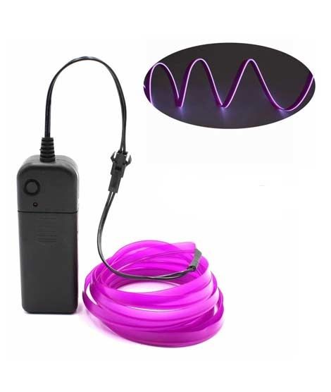 iShopping - Ferozi Traders EL Wire Flexible Neon Glow Strip Light Purple (15ft)