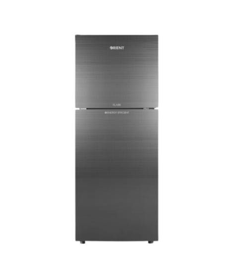iShopping - Orient Flare 380 Freezer-On-Top Glass Door Refrigerator 13 Cu Ft Radiant Grey