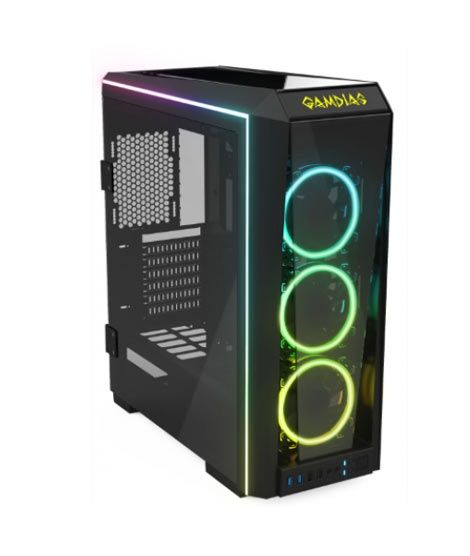 iShopping - Gamdias Talos P1A RGB Tempered Glass Mid-Tower Gaming Case Black