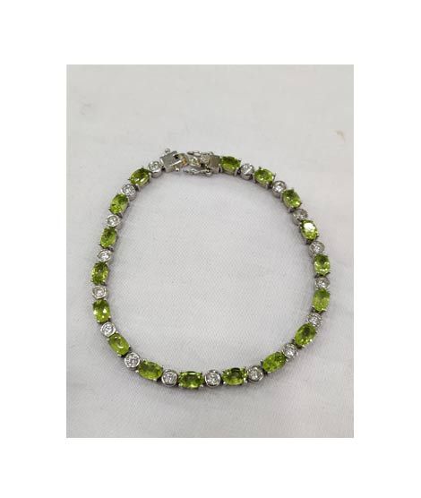 iShopping - Gilgit Bazaar Peridot Stone Silver Bracelet (21)
