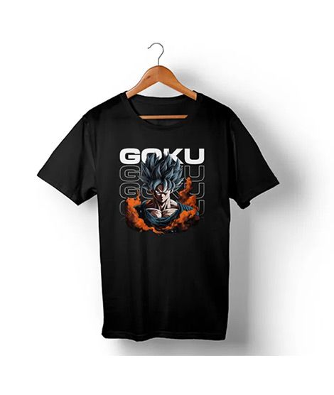 iShopping - Genteez Goku Digital Printed T Shirt For Men-Black-Small
