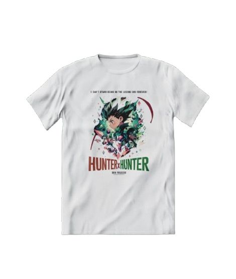 iShopping - Genteez Hunter x Hunter Digital Printed T Shirt For Men-White-Large