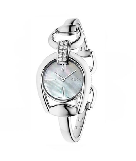 iShopping - Gucci Horsebit Diamond-Accented Women's Watch Silver (YA139504)