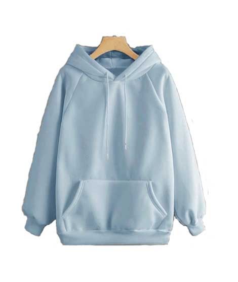 iShopping - IB international Full Sleeve Hoodie For Women Blue
