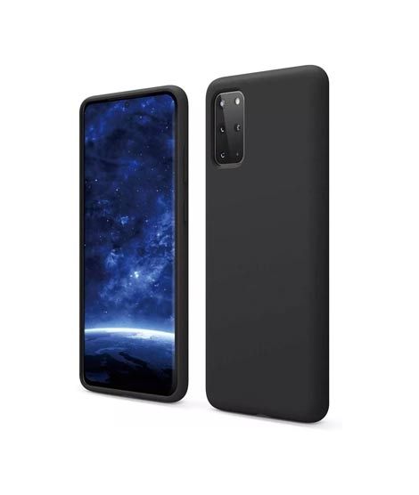 iShopping - X Fitted Liquid Silicon Case For Galaxy S20 Plus Black (AMT-0228)