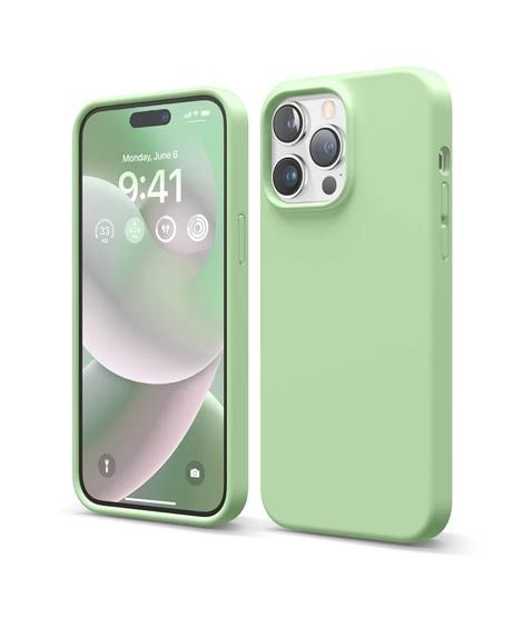 iShopping - Elago Premium Silicone Case For iPhone 14 Pro Max Pastel Green (AMT-6749)