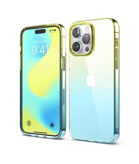 iShopping - Elago Aurora Case For iPhone 14 Pro - Yellow / Blue (AMT-6673)
