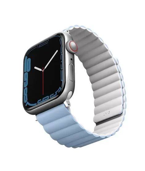 iShopping - Uniq Revix Magnetic Strap For Apple Watch Series 1-8 White/Blue