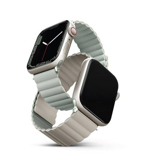 iShopping - Uniq Revix Magnetic Strap For Apple Watch Series 1-8 Sage/Beige