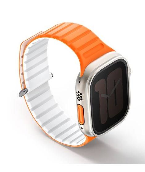iShopping - Uniq Revix Evo Magnetic Strap For Apple Watch Series 1-8 Orange/White