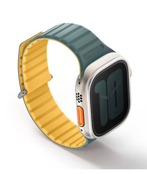 iShopping - Uniq Revix Evo Magnetic Strap For Apple Watch Series 1-8 Green/Yellow