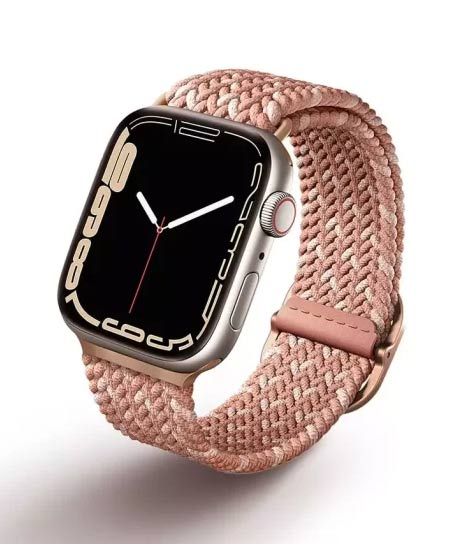 iShopping - Uniq Aspen Edition Braided Strap For Apple Watch Series 1-8 Citrus Pink