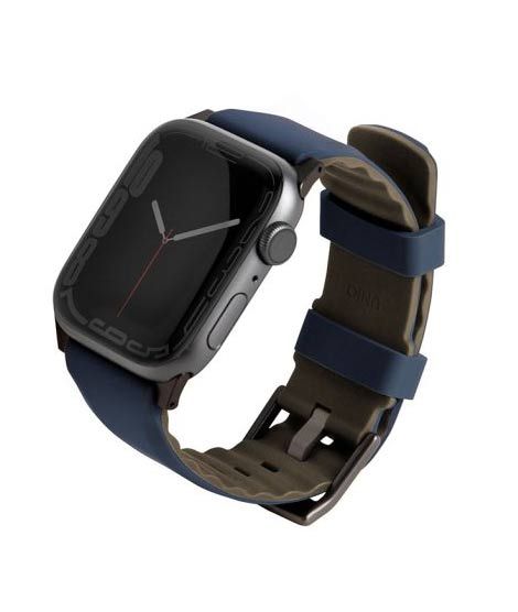 iShopping - Uniq Linus Airosoft Silicone Strap For Apple Watch Series 1-8 Nautical Blue