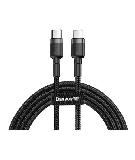 iShopping - Baseus Cafule PD 60W Type C Flash Charging Cable 1M Black