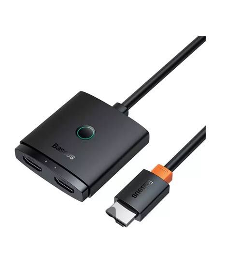 iShopping - Baseus AirJoy Series 2 In 1 Bidirectional HDMI Switch With 1M Cable Cluster Black