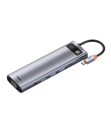 iShopping - Baseus Metal Gleam Series 11-In-1 Multifunctional Type-C HUB Docking Station Space Gray