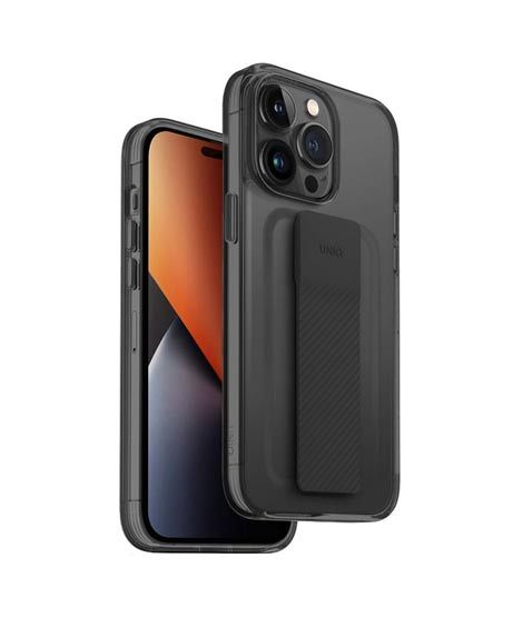 iShopping - Uniq Heldro Mount Series Case For iPhone 14 Pro Smoke
