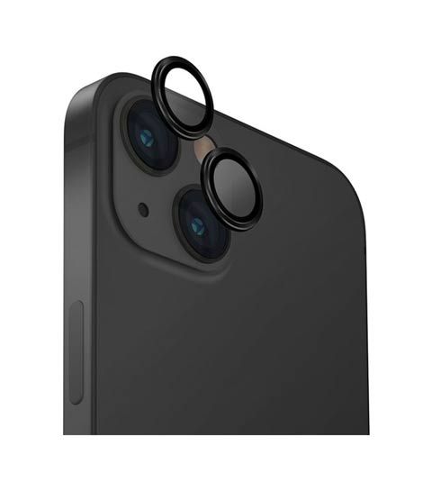 iShopping - Uniq Optix Aluminium Camera Lens Protector For iPhone 15 and 15 Plus Midnight Black