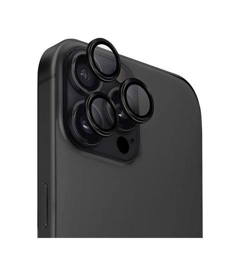 iShopping - Uniq Optix Aluminium Camera Lens Protector For iPhone 16 Pro and 16 Pro Max Black