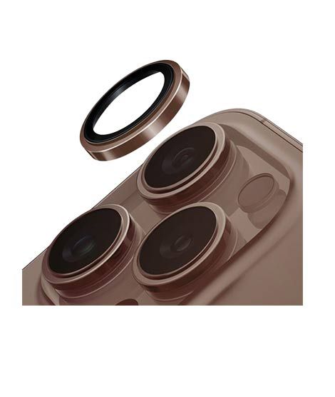 iShopping - Uniq Optix Stainless Steel Camera Lens Protector For iPhone 16 Pro and 16 Pro Max Gold