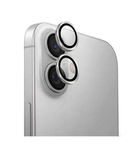 iShopping - Uniq Optix Aluminium Camera Lens Protector For iPhone 16 and 16 Plus - Silver