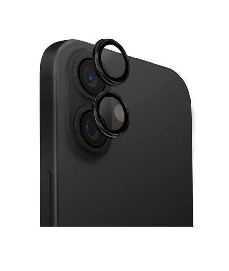 iShopping - Uniq Optix Aluminium Camera Lens Protector For iPhone 16 and 16 Plus - Black