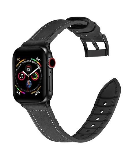 iShopping - Jcpal Gentry Premium Leather Band for Apple Watch 38/40/41mm Black (JCP3946)