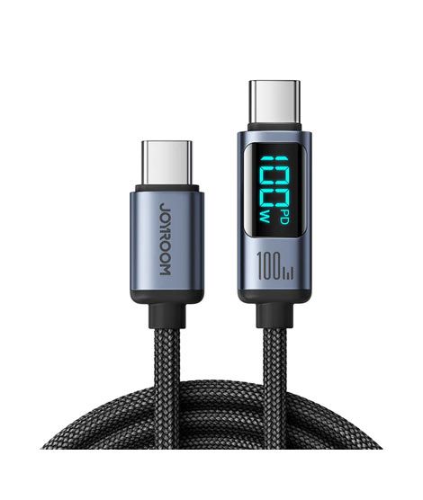iShopping - Joyroom 100W USB-C To USB-C LED Display Charging Cable 1.2M (S-S-CC100A16)