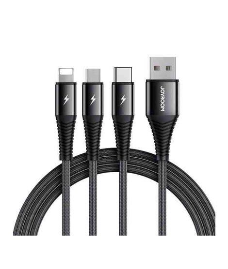 iShopping - Joyroom 3In1 Charging Data Cable 1.2m Black (S-1230G4)