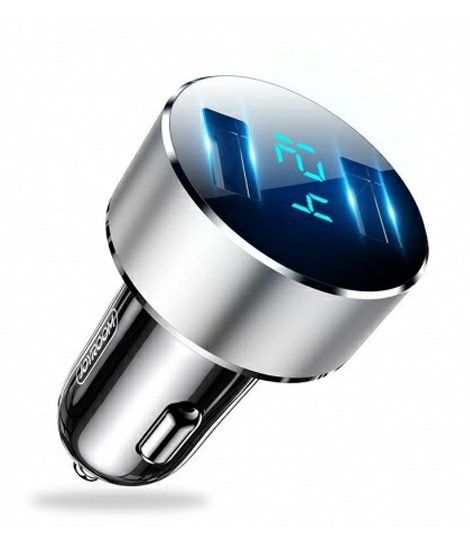 iShopping - Joyroom Digital Display Dual Ports Car Charger Silver (JR-C16)