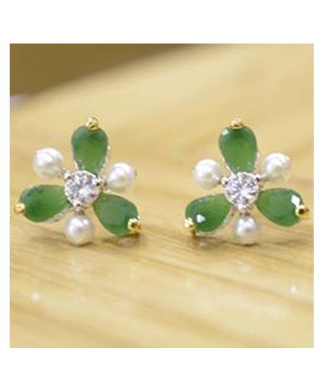 iShopping - Artistic Jewels Tops For Women Green/White (T-88)