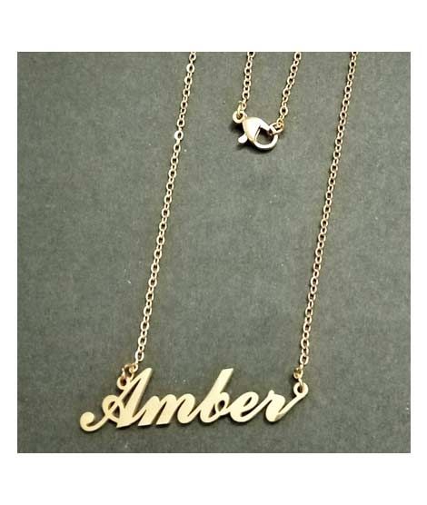 iShopping - King Amber Name Gold Platted Necklace