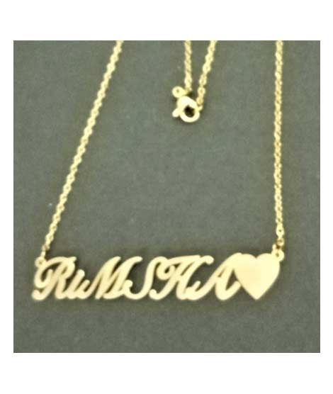 iShopping - King Rimsha Name Gold Platted Necklace