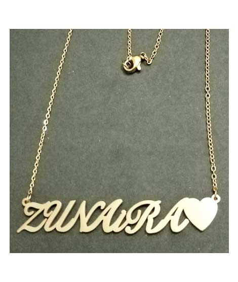 iShopping - King Zunaira Name Gold Platted Necklace