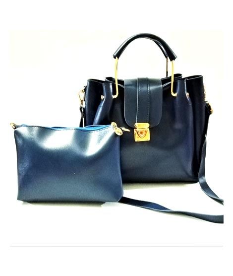 iShopping - Kings Leather Handbag With Pouch Blue (0252)