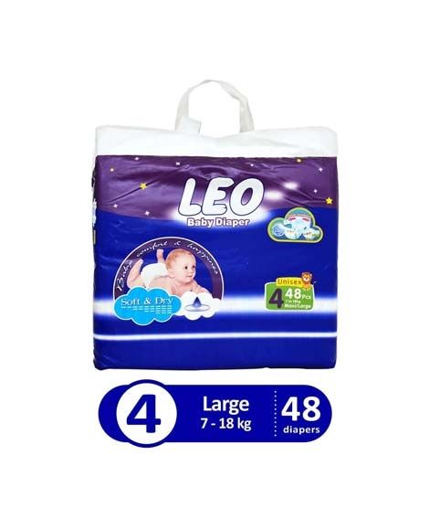 iShopping - Leo Blue Baby Diaper Large 7-18 KG Pack Of 48