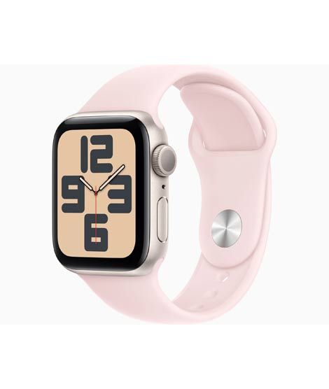 iShopping - Apple Watch SE 2023 Starlight Aluminum Case With Sport Band-Light Pink-GPS-40mm