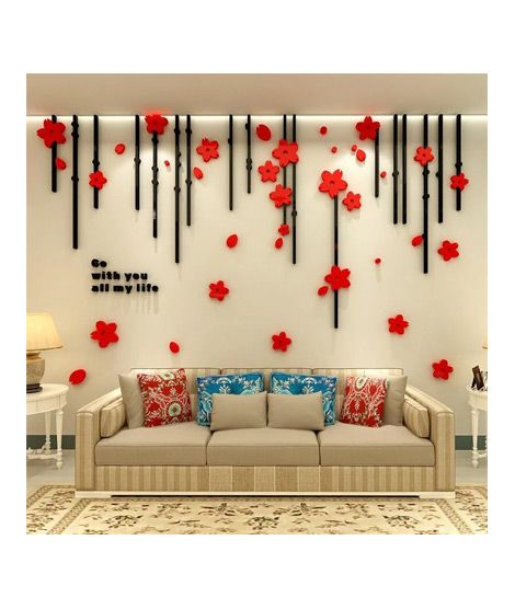 iShopping - LookNBuy Flower Design All My Life Acrylic Wall Art (0038)