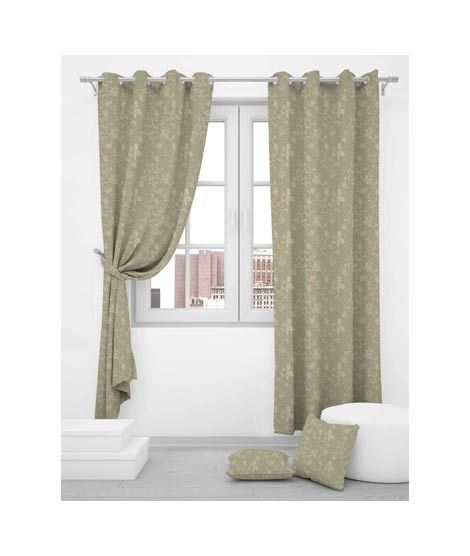 iShopping - Maguari Jacquard Curtain 2 Pcs Beige (0107)
