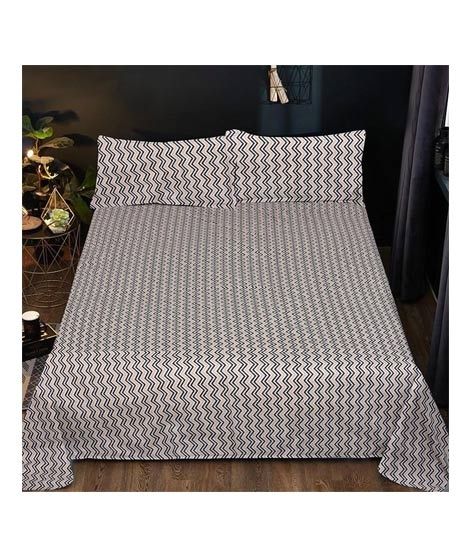 iShopping - Maguari Lines Design Double Bed Black & White (0360)
