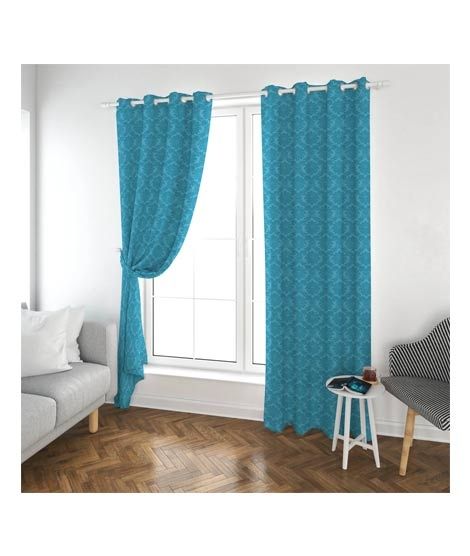 iShopping - Maguari Lining Jacquard Curtains 2 Pcs Dark Purple
